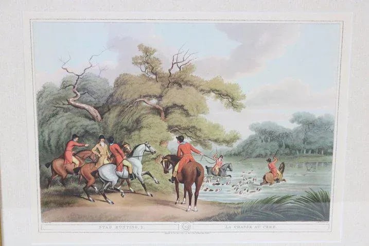 English Stag Hunting Prints - Set of 2 - 7