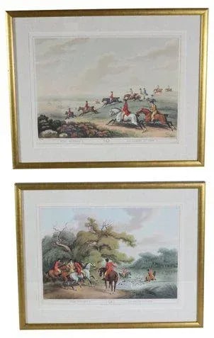 English Stag Hunting Prints - Set of 2 - 9