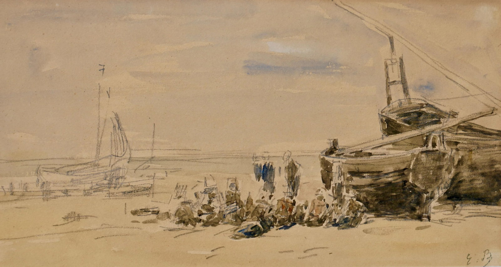 Eugene Boudin Berck Scene De Plage - 2