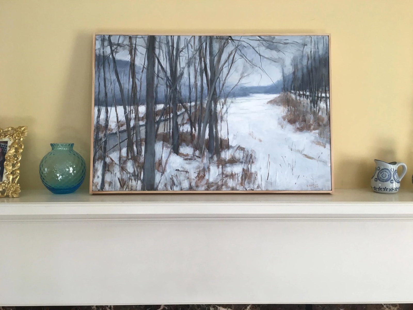 "River, Road, Field, Mountain" Contemporary Landscape Painting by Stephen Remick - 2