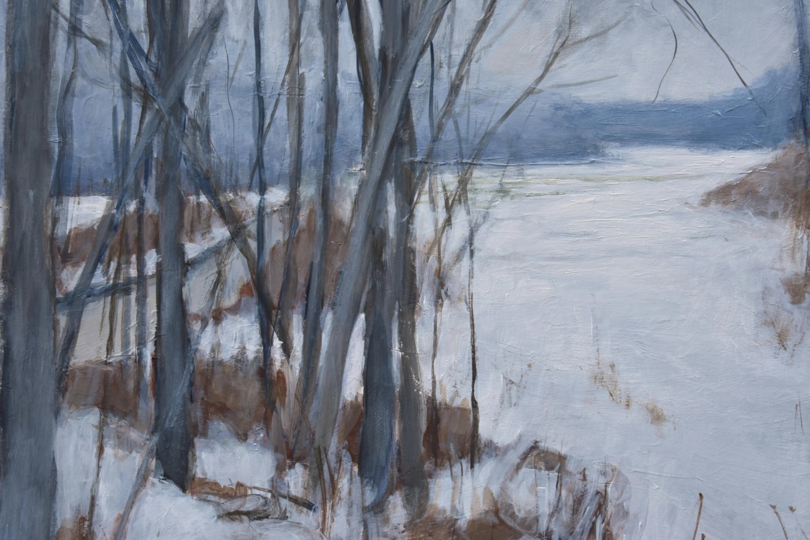 "River, Road, Field, Mountain" Contemporary Landscape Painting by Stephen Remick - 3