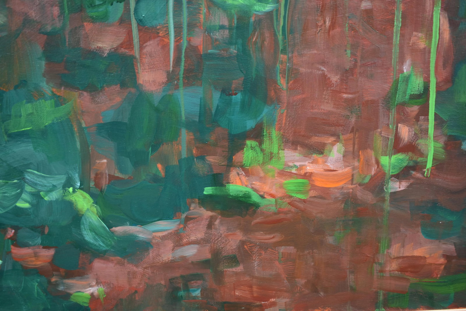 Contemporary Semi-Abstract Acrylic Painting, "Up the Hill", by Stephen Remick, Framed - 5