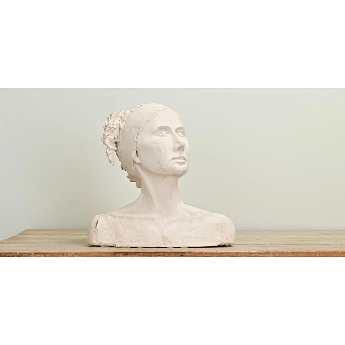 French Vintage Plaster Bust of a Lady - 2