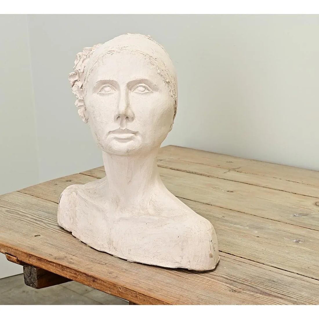 French Vintage Plaster Bust of a Lady - 4