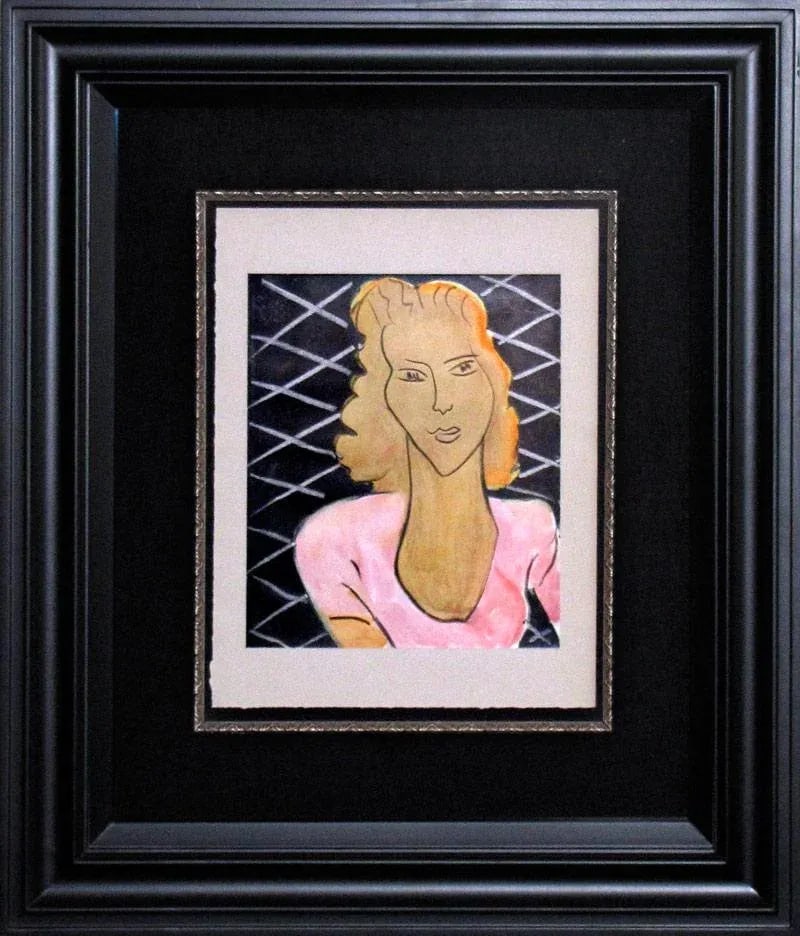Henri Matisse "La Dame Au Corsage Rose" Limited Edition Lithograph, Paris 1943, Custom Framed - 7