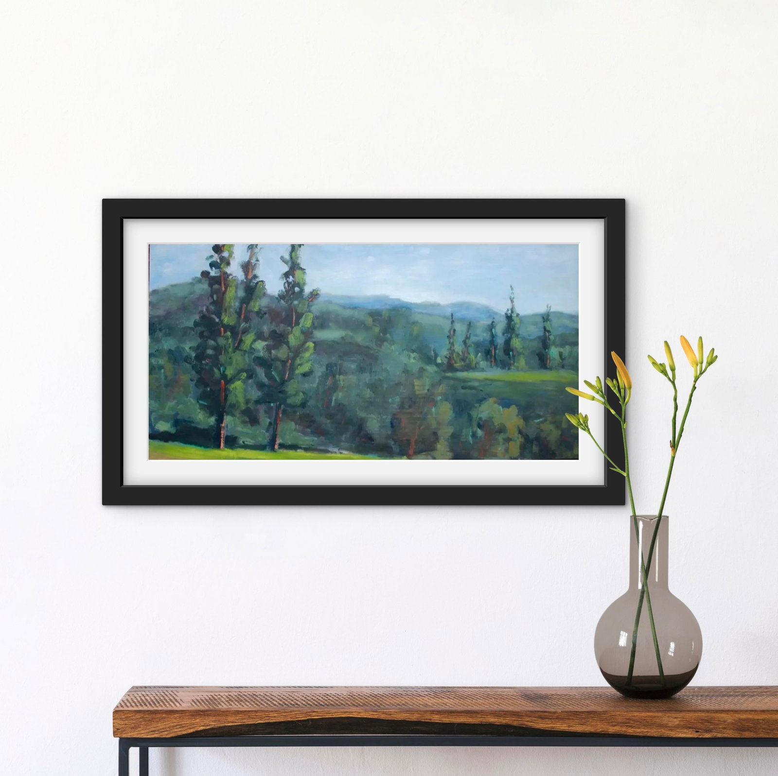 Modern Oil Painting Landscape - Campground View - 7