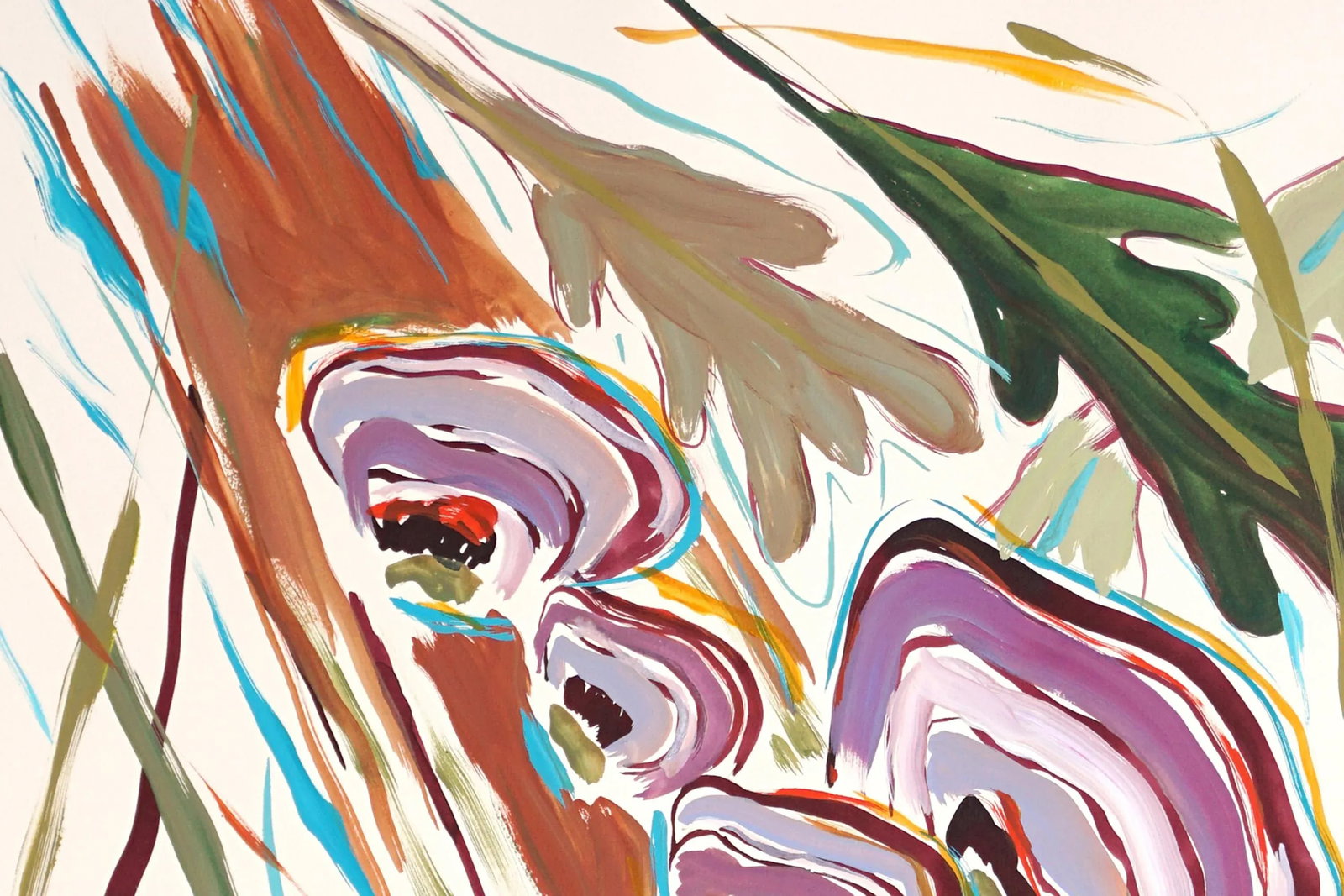 2024, Illustration Style Painting of Turkey Tail Fantastic Fungi, Acrylic Painting and India Ink on - 4