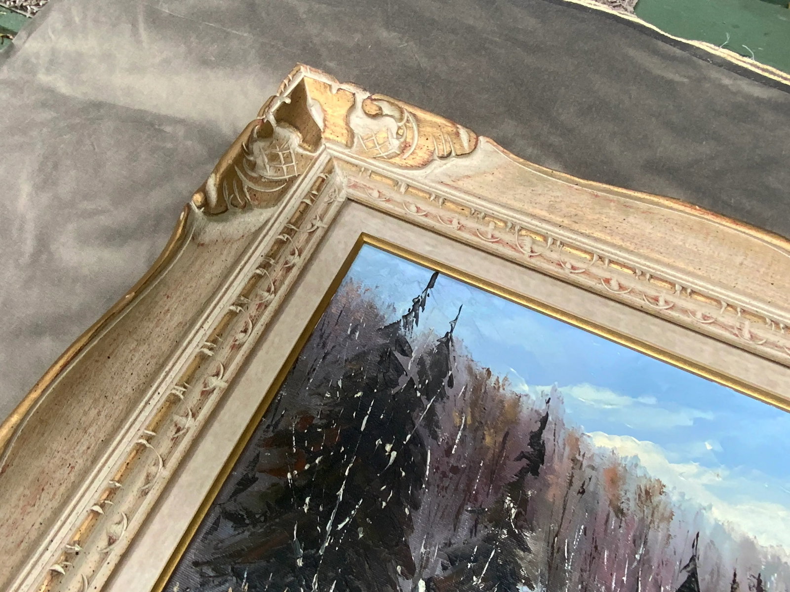 Mid-Century Fernand Gaulin Oil Landscape Painting - Canadian Impressionist Winter Scene - 4