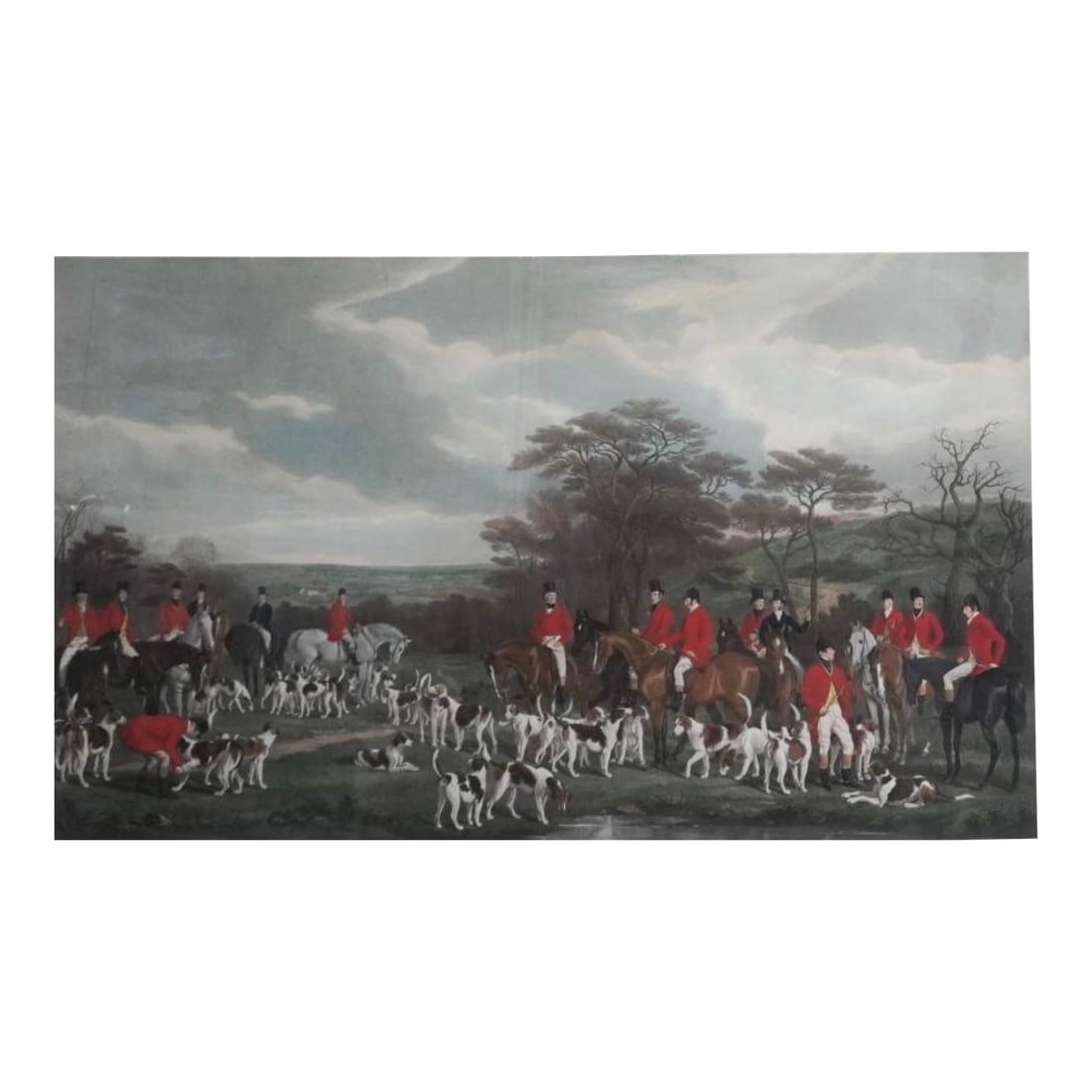 Sir Richard Sutton and the Quorn Hounds Hand Colored Print, Early 20th Century (1 of 6)