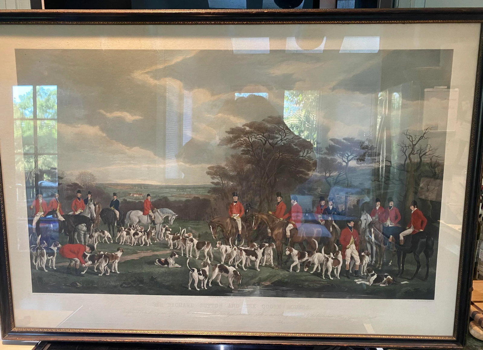 Sir Richard Sutton and the Quorn Hounds Hand Colored Print, Early 20th Century - 4
