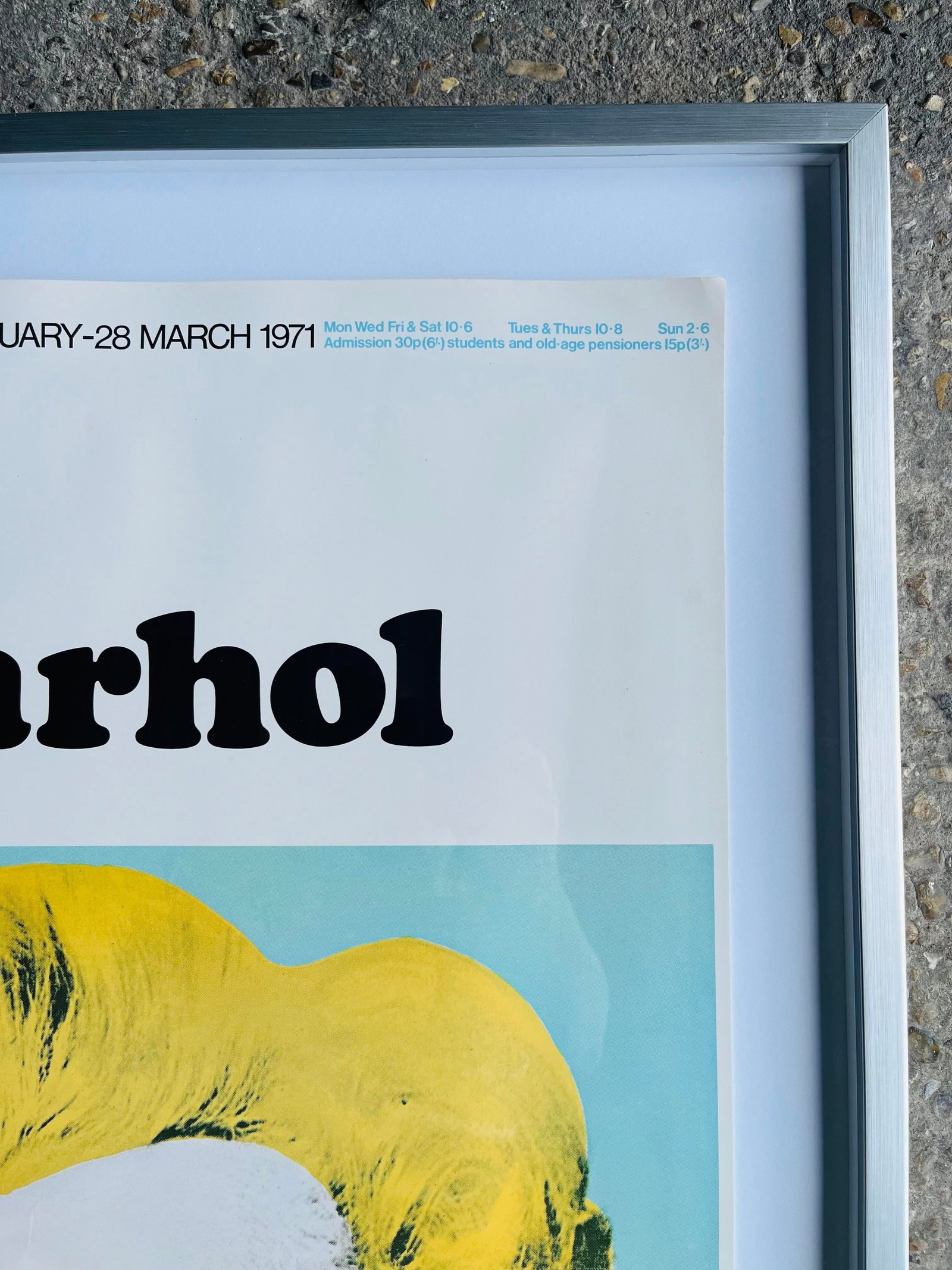 1970s Original Warhol Poster From Tate Modern Museum in London, Framed - 4