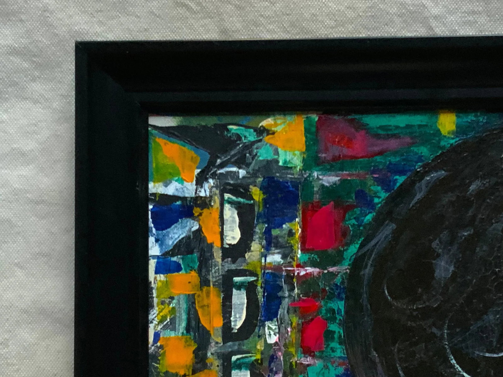Compelling 1980s American Outsider Art Portrait by Drew - Abstract Female Figure Study - 10