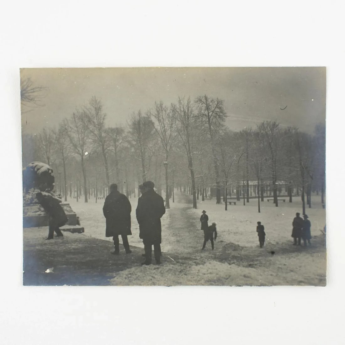 Tuileries Garden in Paris Under the Snow 1926, Silver Gelatin Black and White Photography - 3