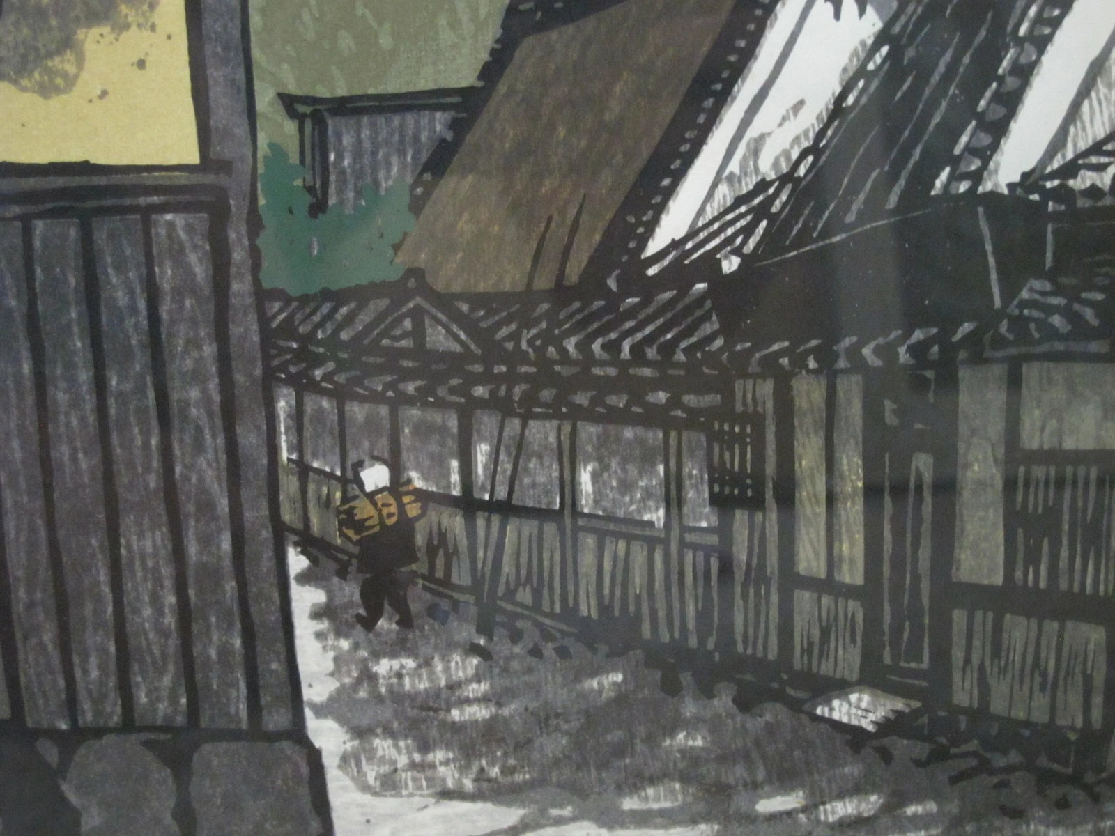 Seiichiro Konishi Signed Limited Edition Woodblock Byakugoji Village in Nara - 6