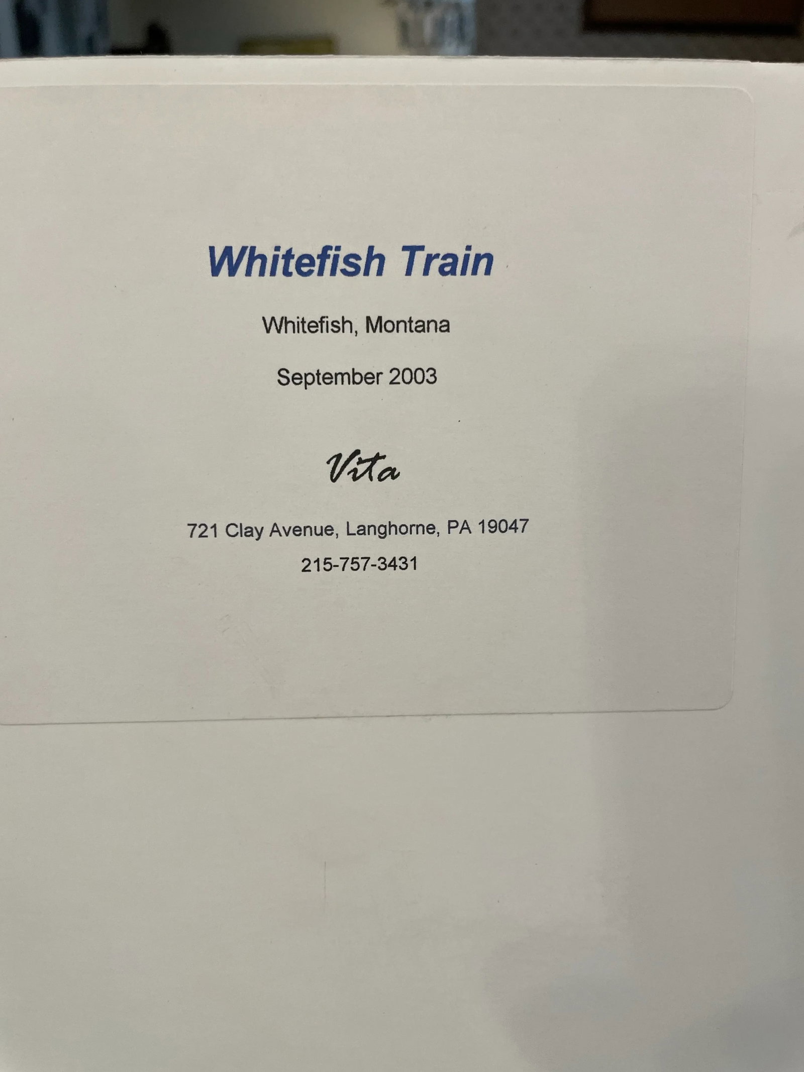 Yellow Train Photo - Whitefish, Montana by Vita Forlenza - Signed and Matted - 6