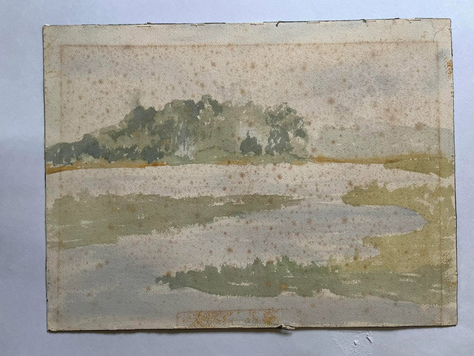 Vintage Mountain House Watercolor Painting Signed Barber - 8