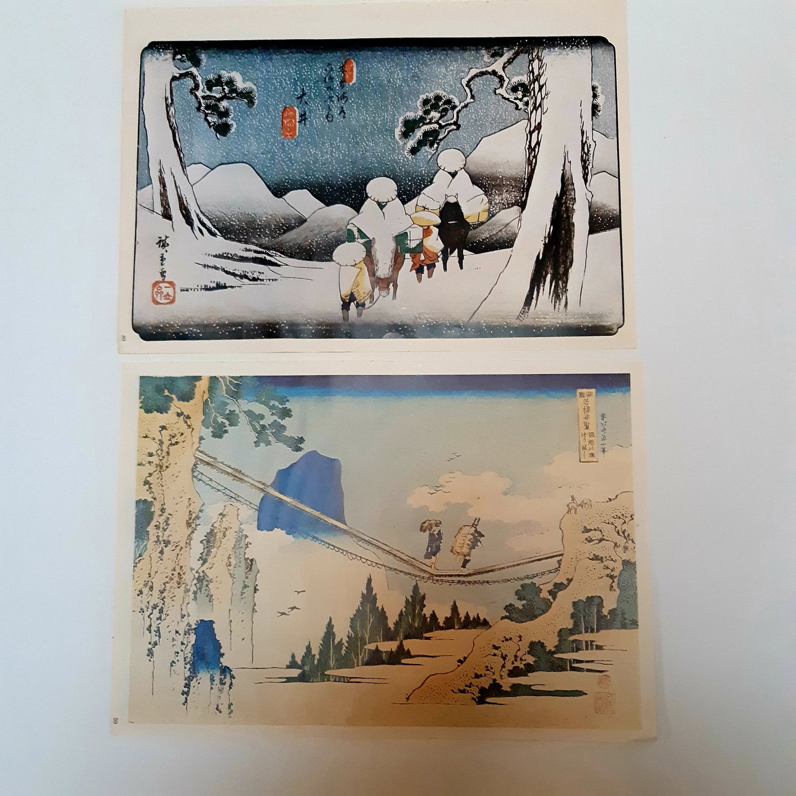 Vintage Japanese Landscape Scene Prints - a Pair - 5