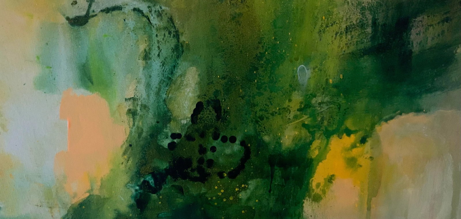 Original Large Blue, Green, Contemporary Painting Titled 'Passages' by Michele Zuzalek - 5