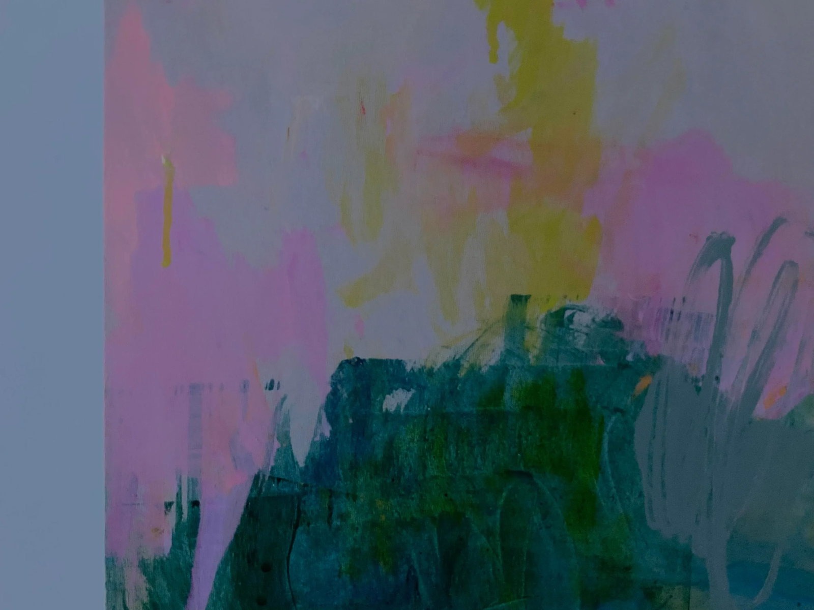 Original Large Blue, Green, Contemporary Painting Titled 'Passages' by Michele Zuzalek - 7