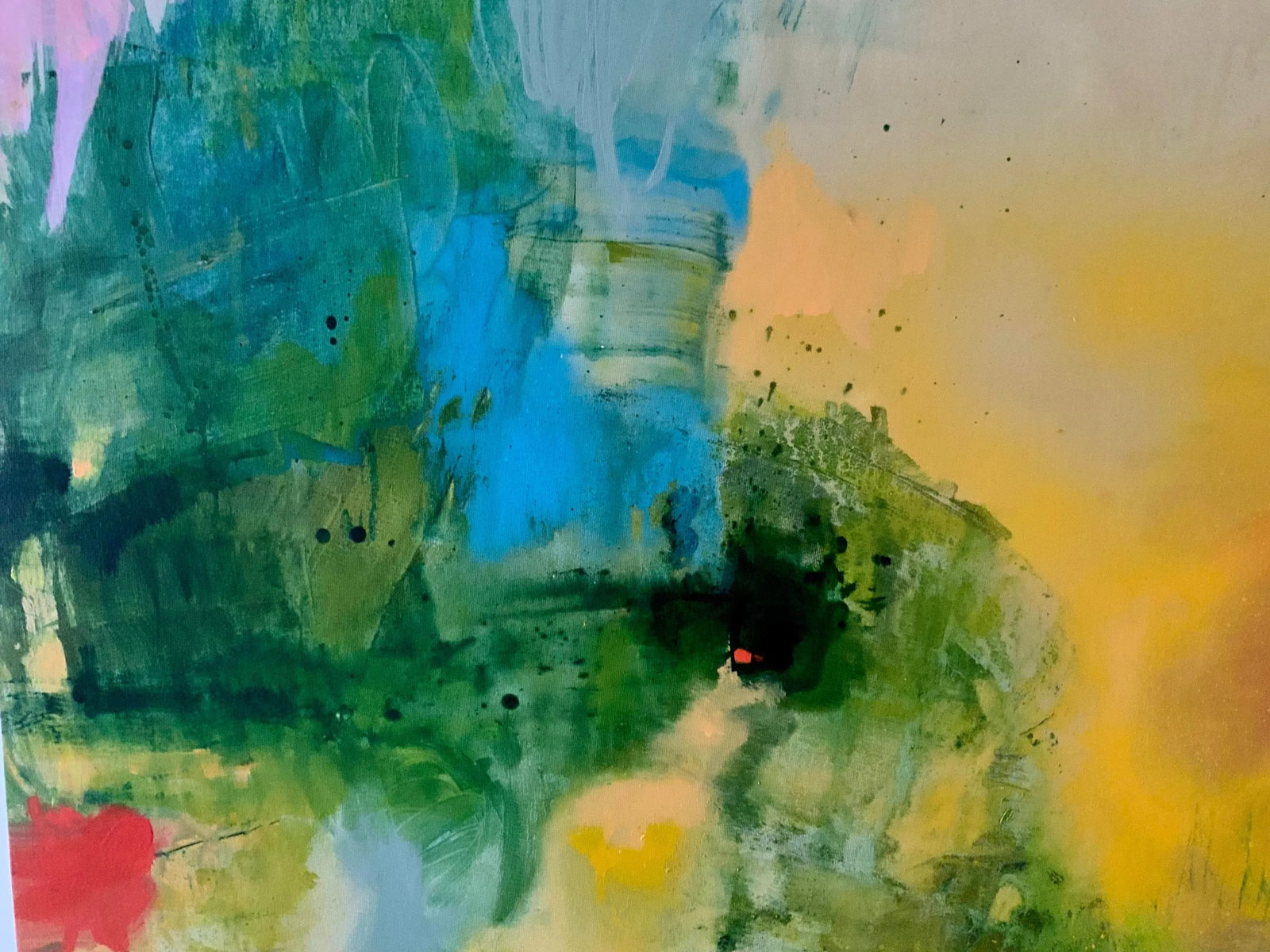 Original Large Blue, Green, Contemporary Painting Titled 'Passages' by Michele Zuzalek - 8