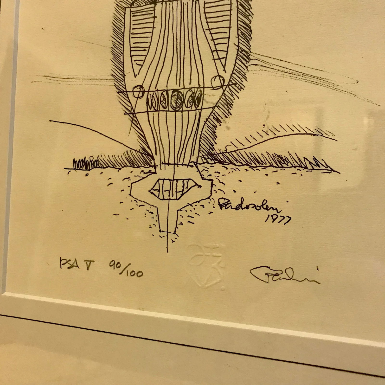 Paolo Soleri Sketch Lithograph - 2