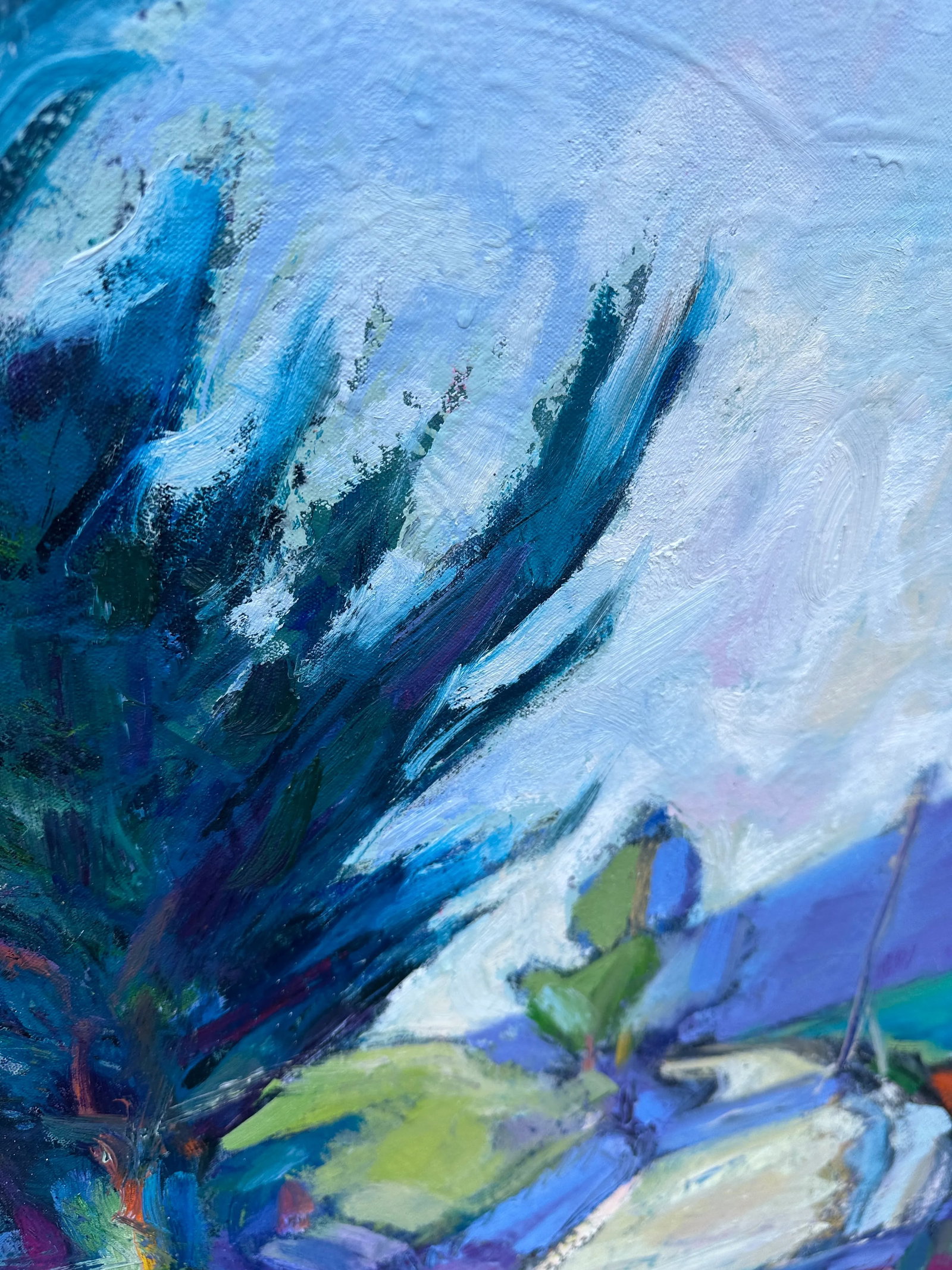 Expressionist Landscape San Francisco Bay Painting Hartman - 4