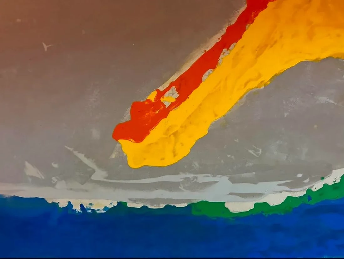 1980s Monumental Vintage Abstract Colorfield Painting - 2
