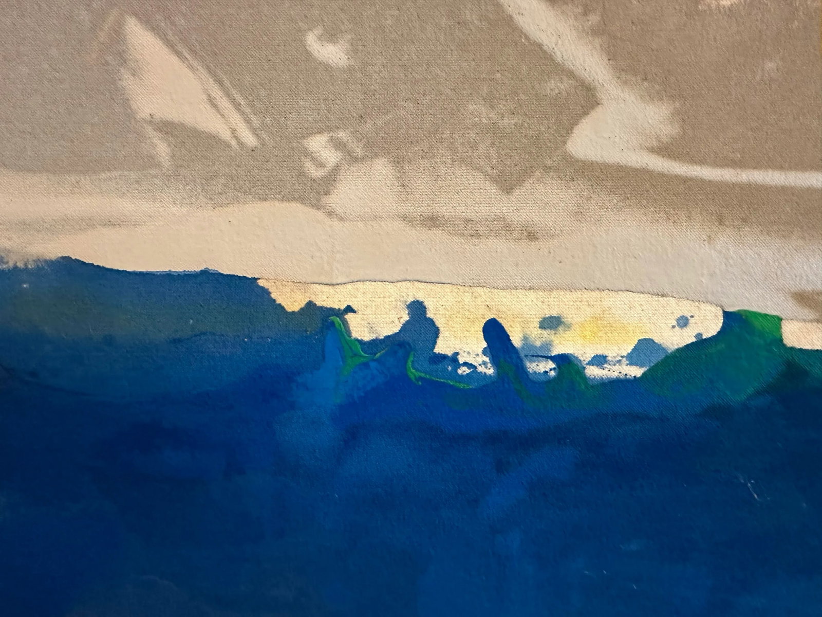 1980s Monumental Vintage Abstract Colorfield Painting - 7