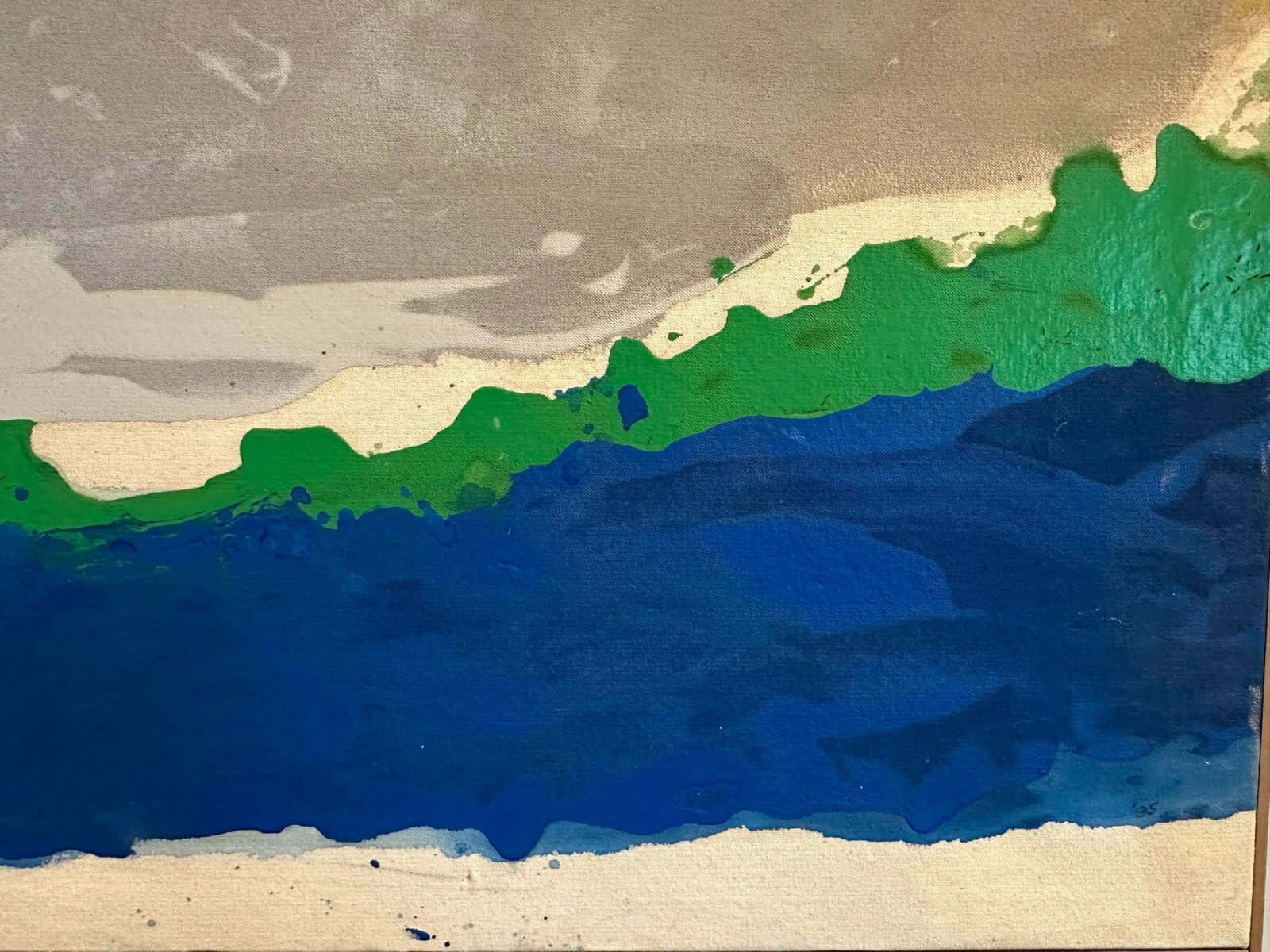 1980s Monumental Vintage Abstract Colorfield Painting - 8