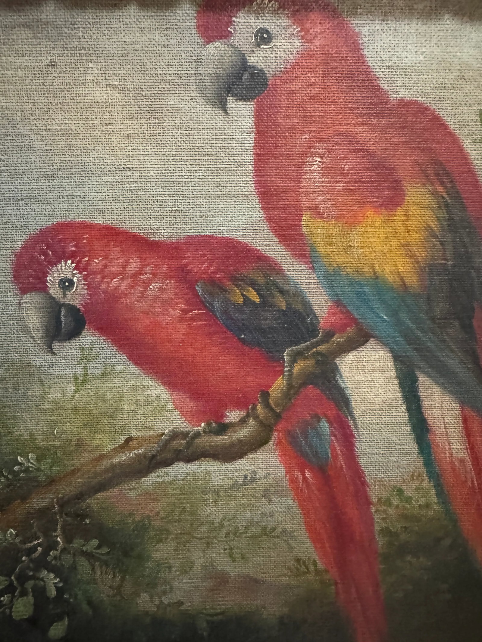 19th Century Painting of Exotic Birds in Landscape - 3