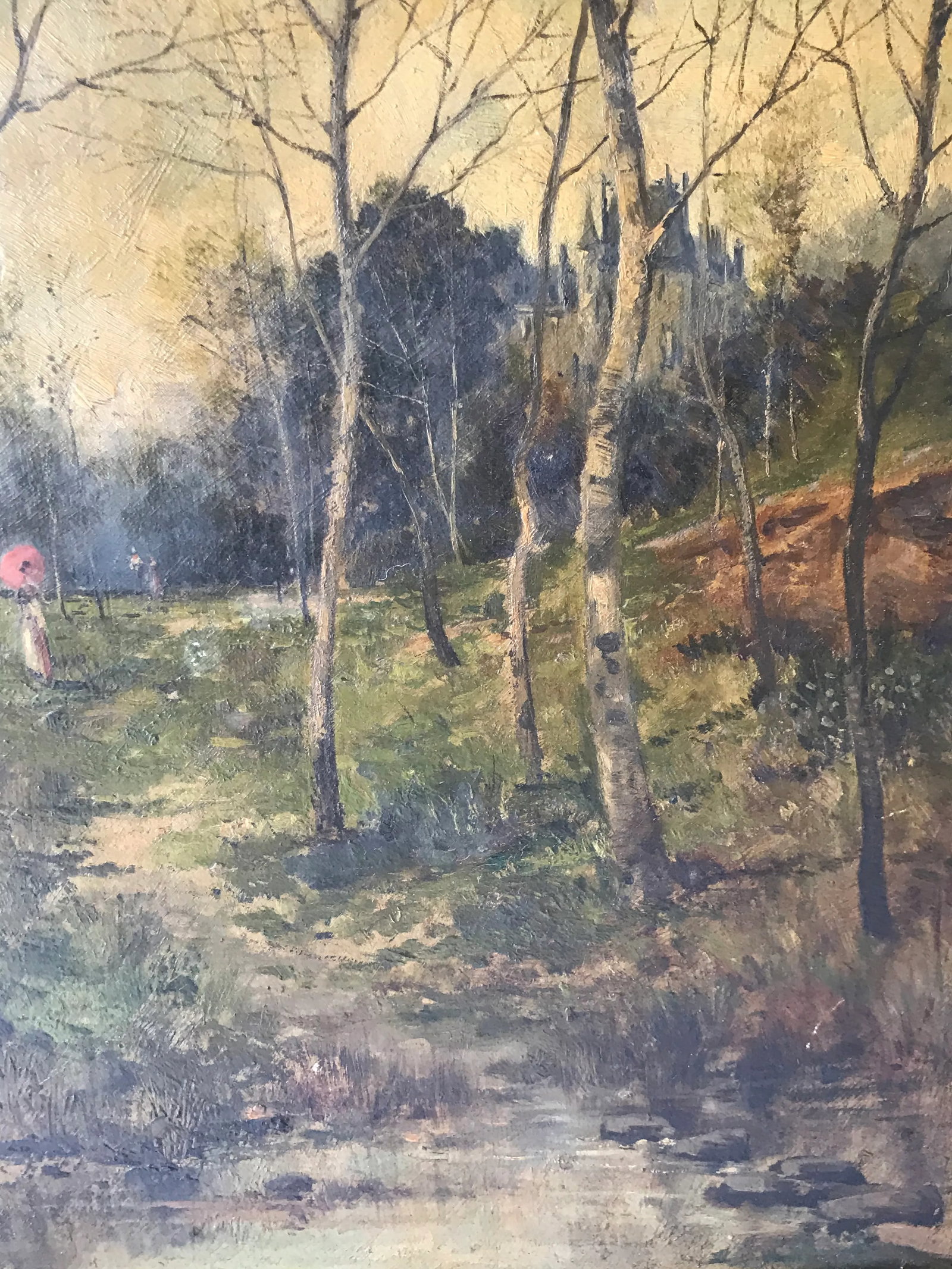 19th C. Woodland Oil on Board - 6