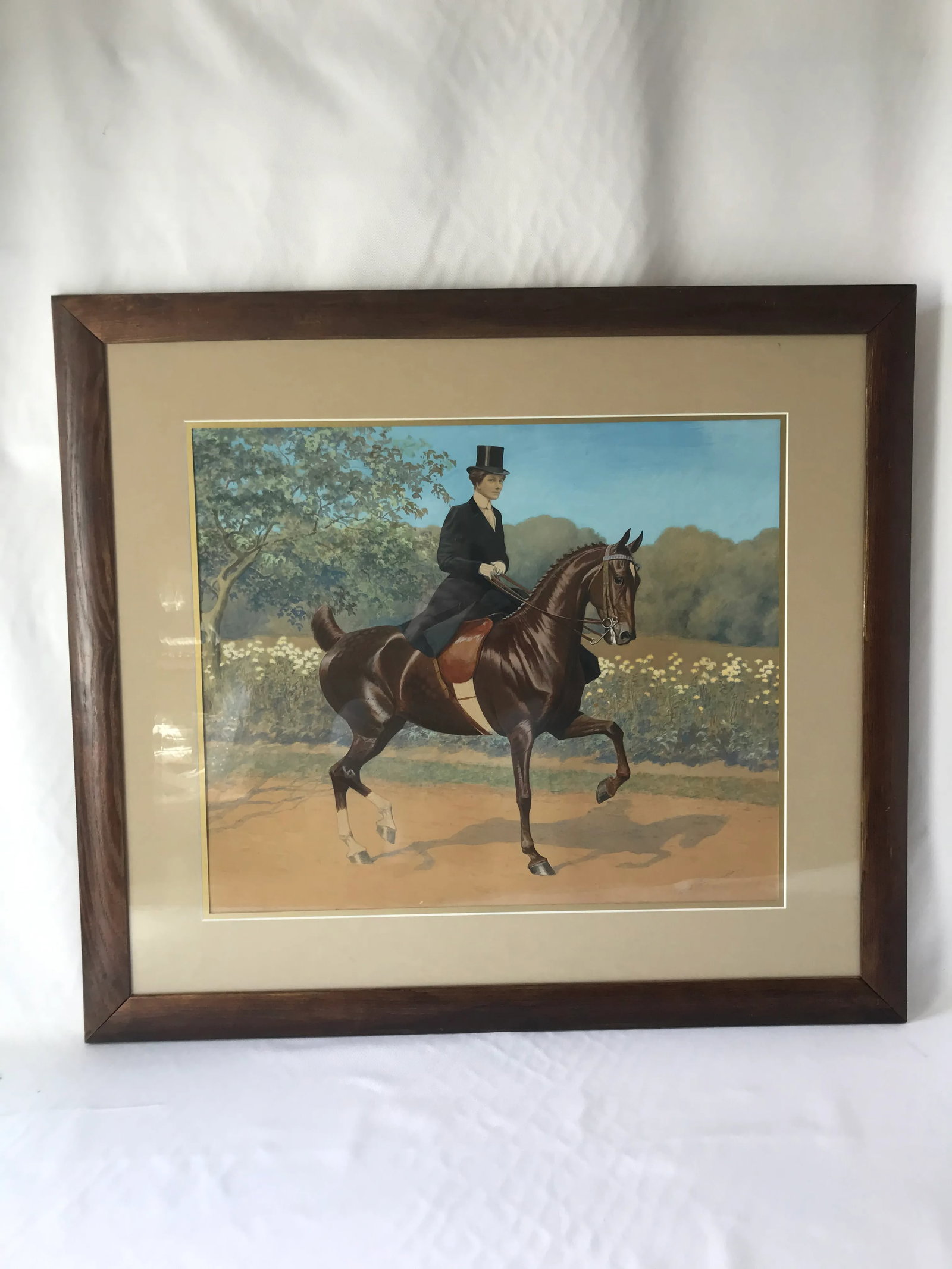 George Ford Morris Fantasy Champion Saddle Mare Watercolor - 13