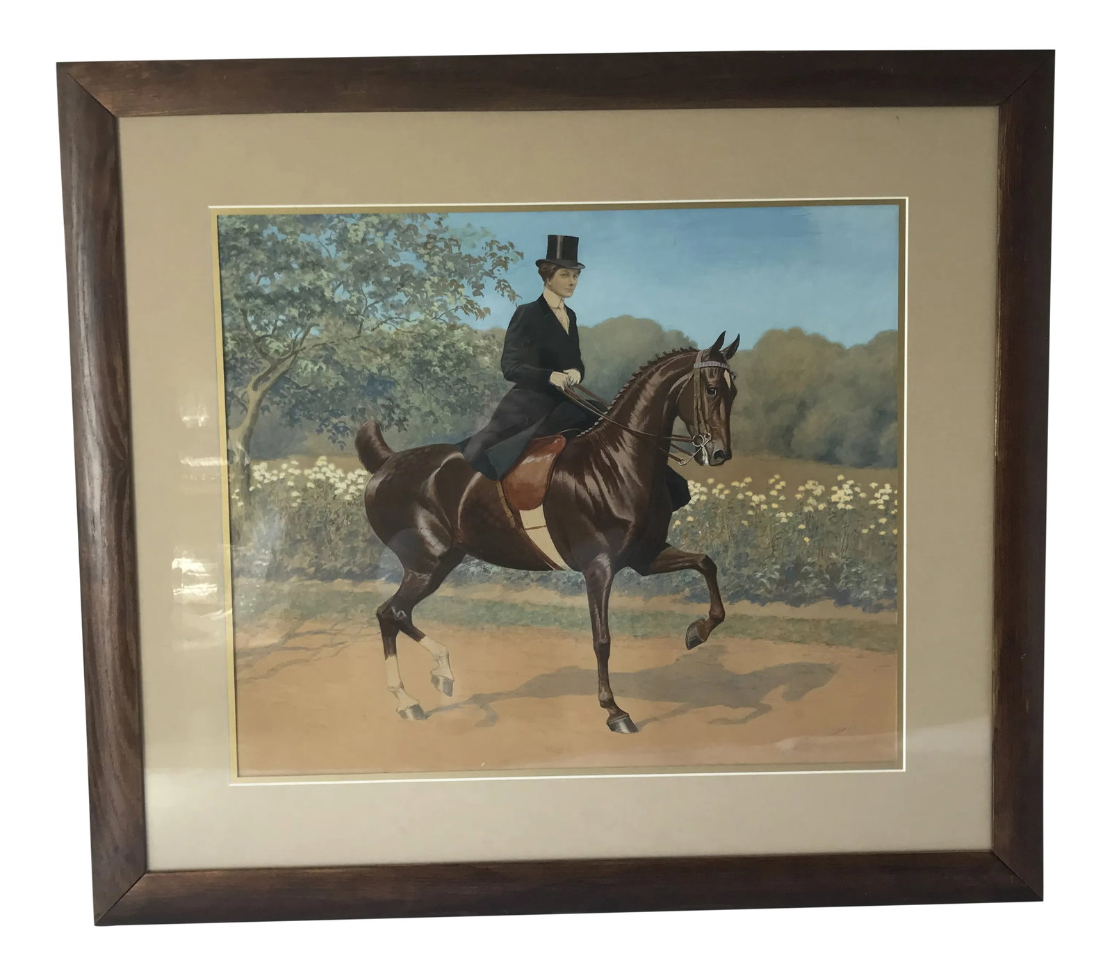 George Ford Morris Fantasy Champion Saddle Mare Watercolor (1 of 13)