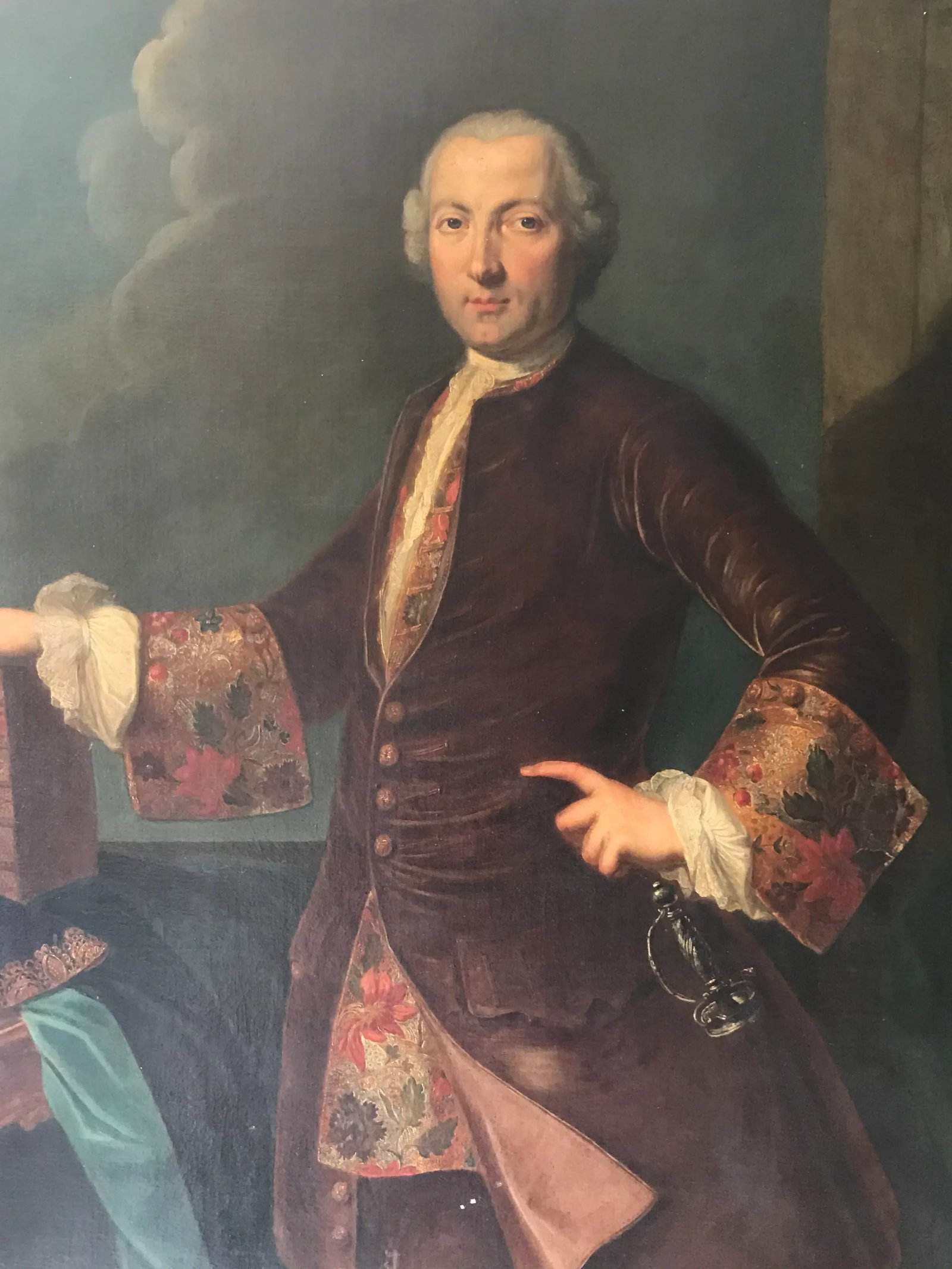 18th Century Life Sized Attributed Bonnie Prince Charlie Oil on Canvas Portrait - 2
