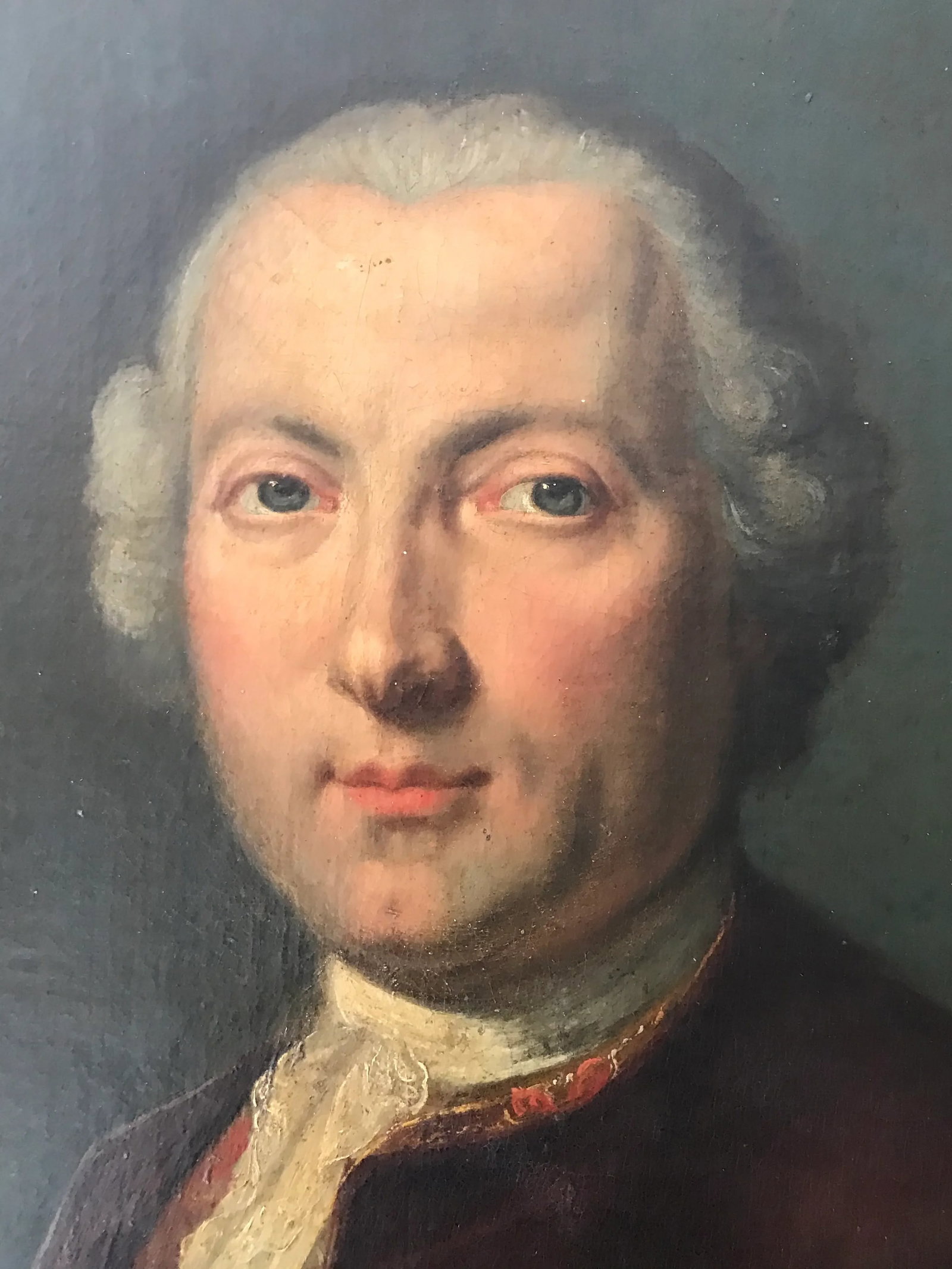 18th Century Life Sized Attributed Bonnie Prince Charlie Oil on Canvas Portrait - 6
