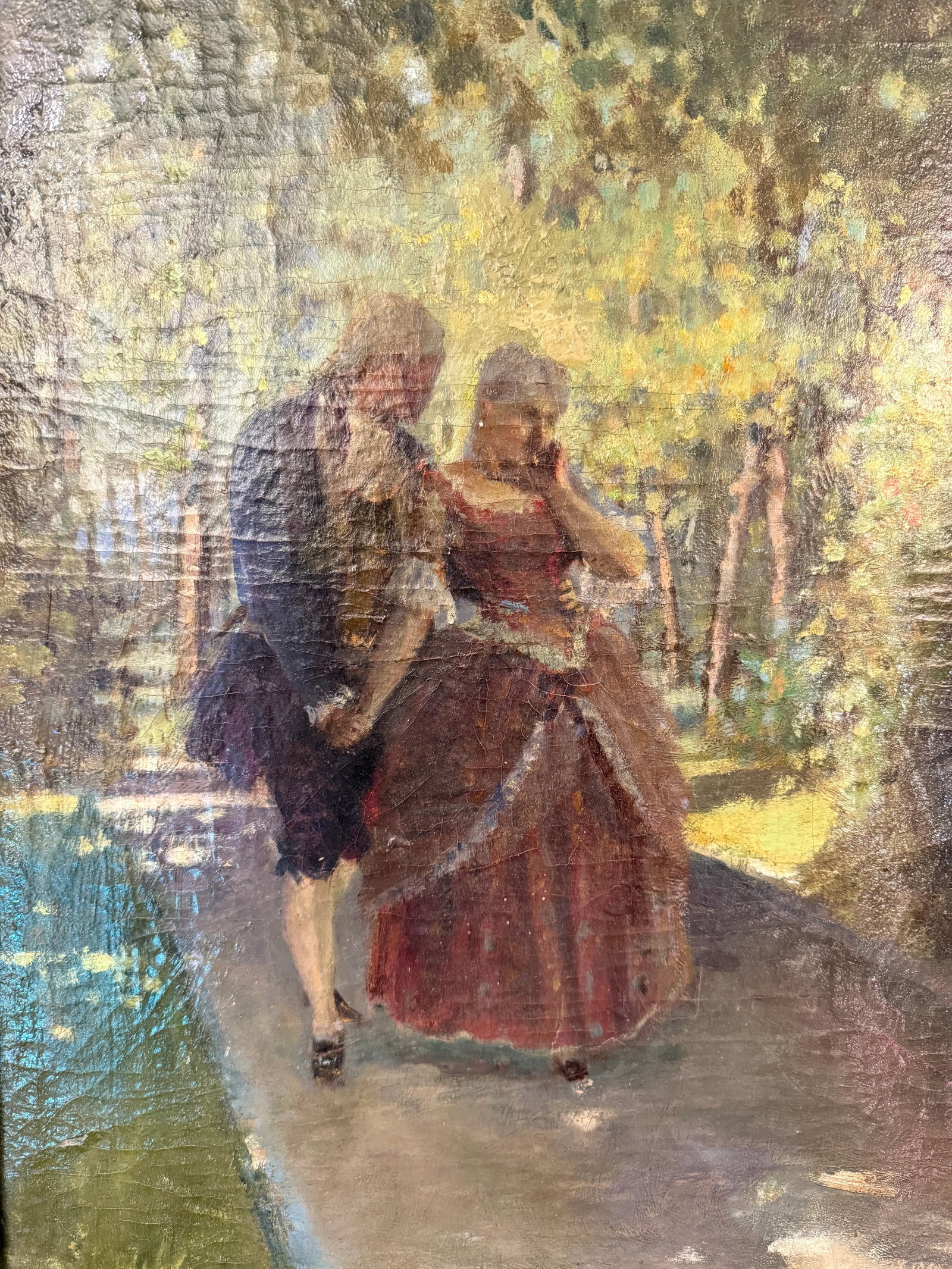 19th Century French Oil Painting on Canvas - 3