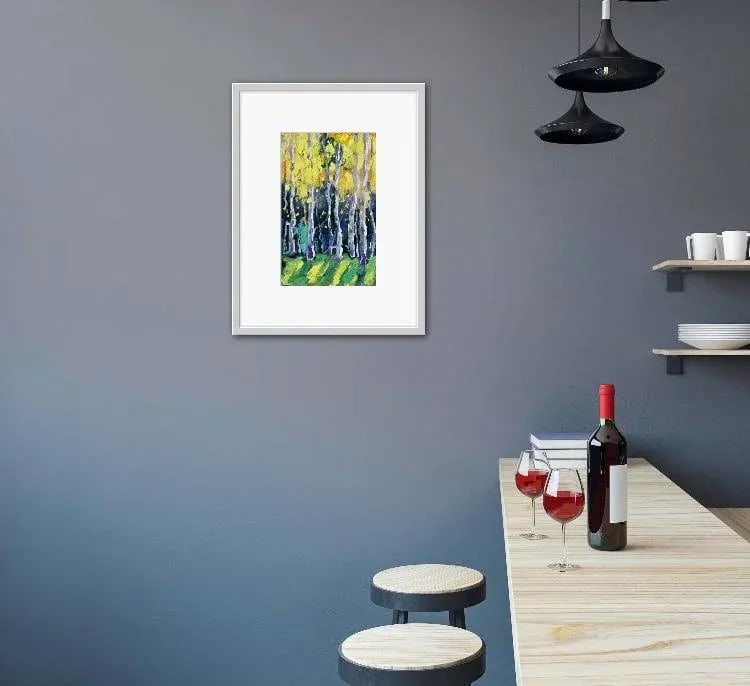 Aspen Glow, Expressionist Oil Painting - 2