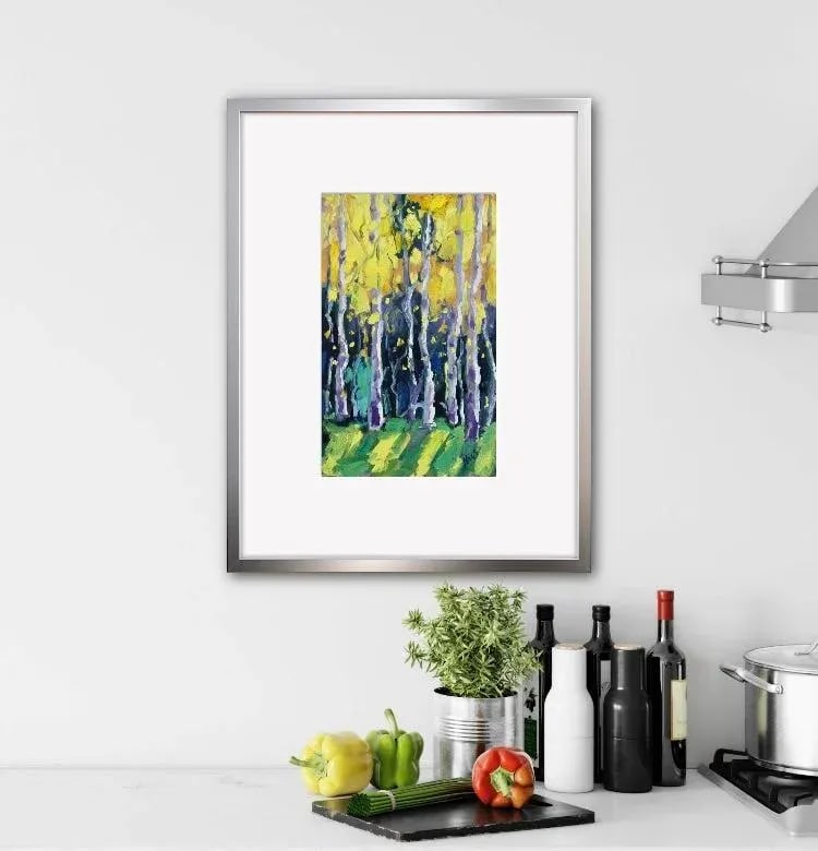 Aspen Glow, Expressionist Oil Painting - 3