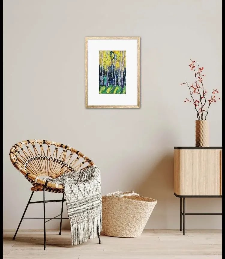 Aspen Glow, Expressionist Oil Painting - 4