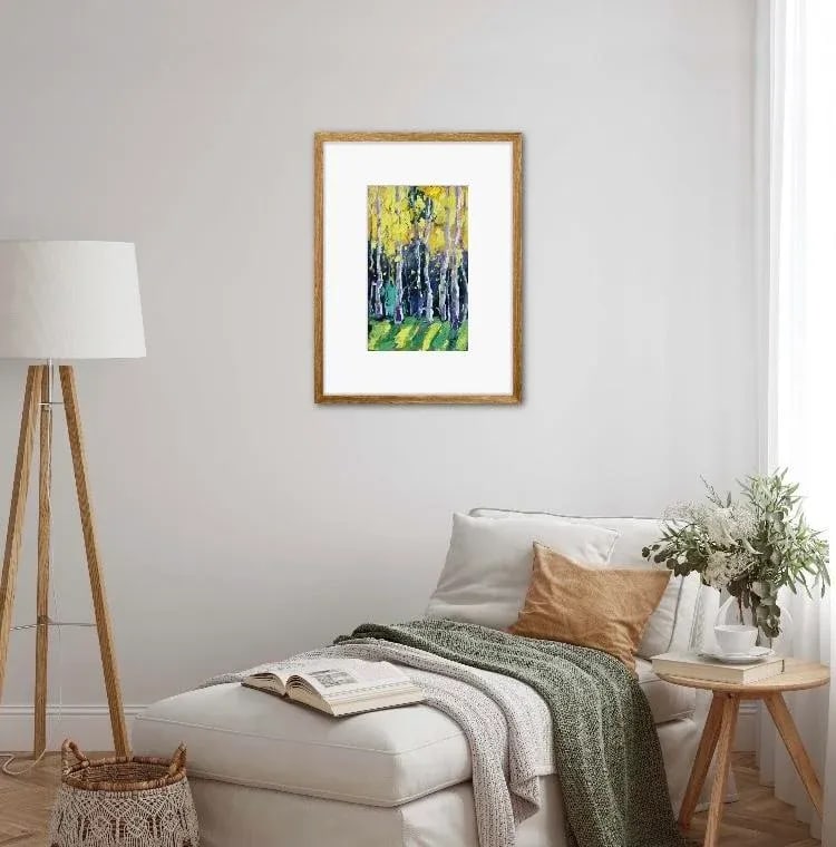 Aspen Glow, Expressionist Oil Painting - 6
