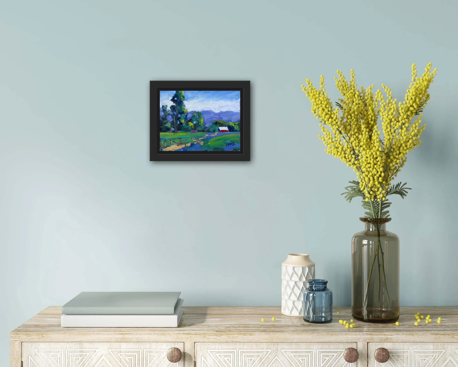 Red Barn, Expressionist Oil Painting - 9