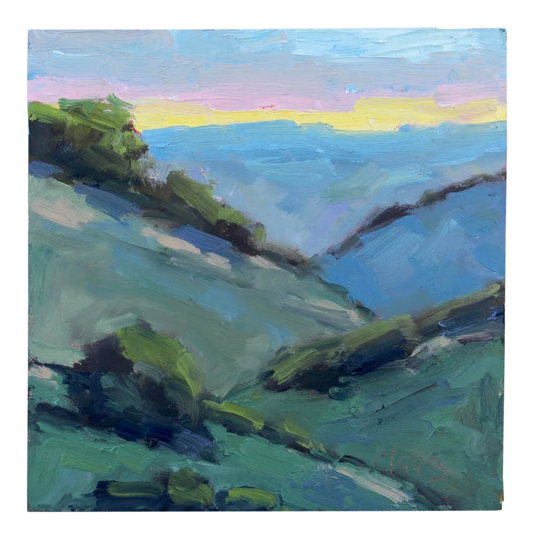 Contemporary Oil Painting - Mt. Diablo Sunset (1 of 9)
