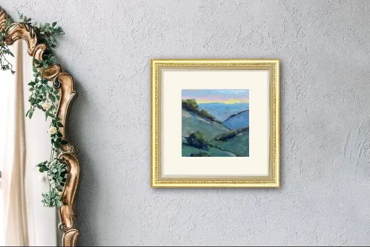 Contemporary Oil Painting - Mt. Diablo Sunset - 2