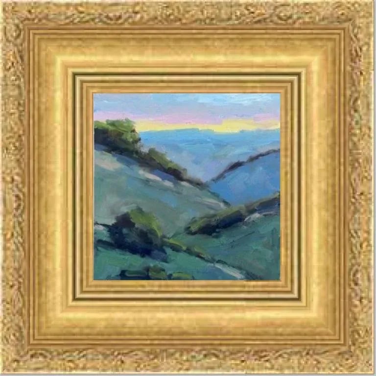 Contemporary Oil Painting - Mt. Diablo Sunset - 7
