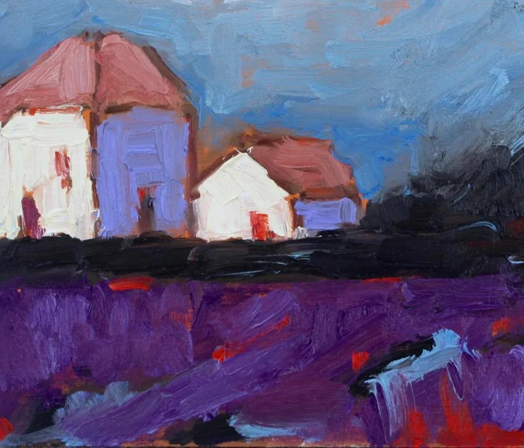 Modern Impressionist Oil Landscape, Afternoon Glow - 4
