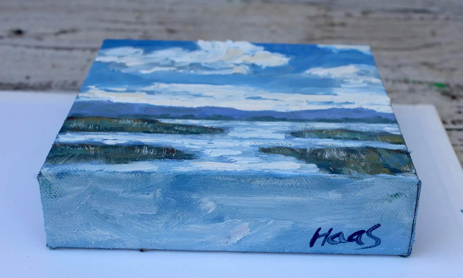 Expressionist Cloudscape in Oil, Rush Ranch Wetlands - 3