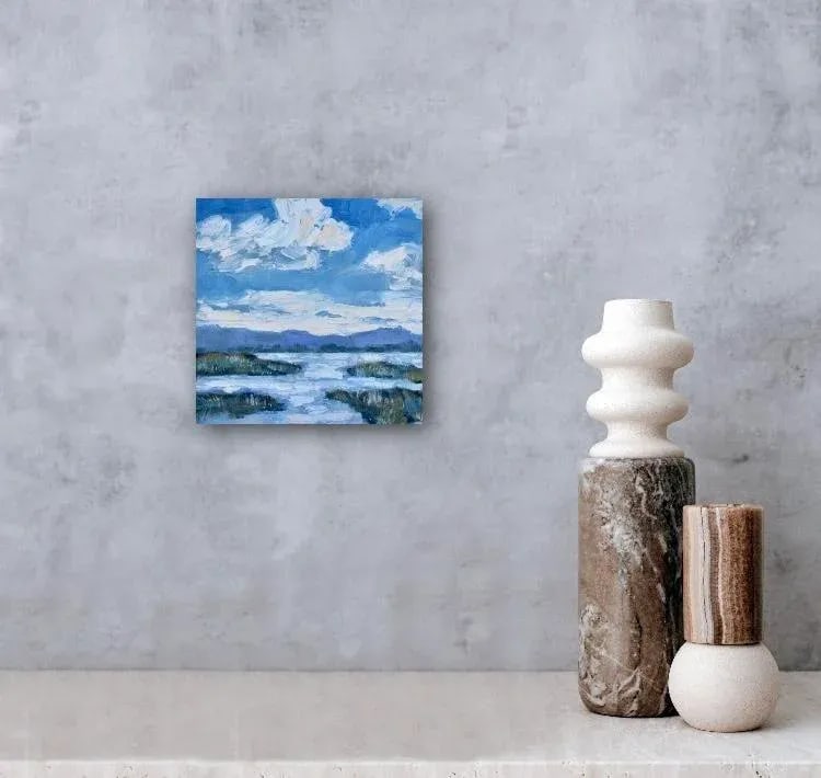 Expressionist Cloudscape in Oil, Rush Ranch Wetlands - 5