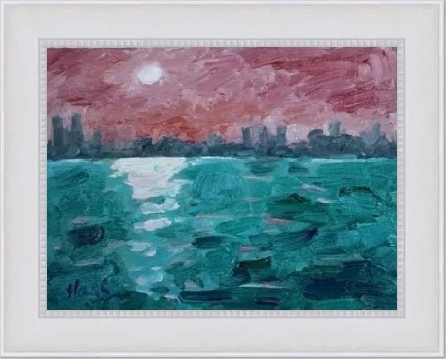 Expressionist Sunset Cityscape in Oil - 7