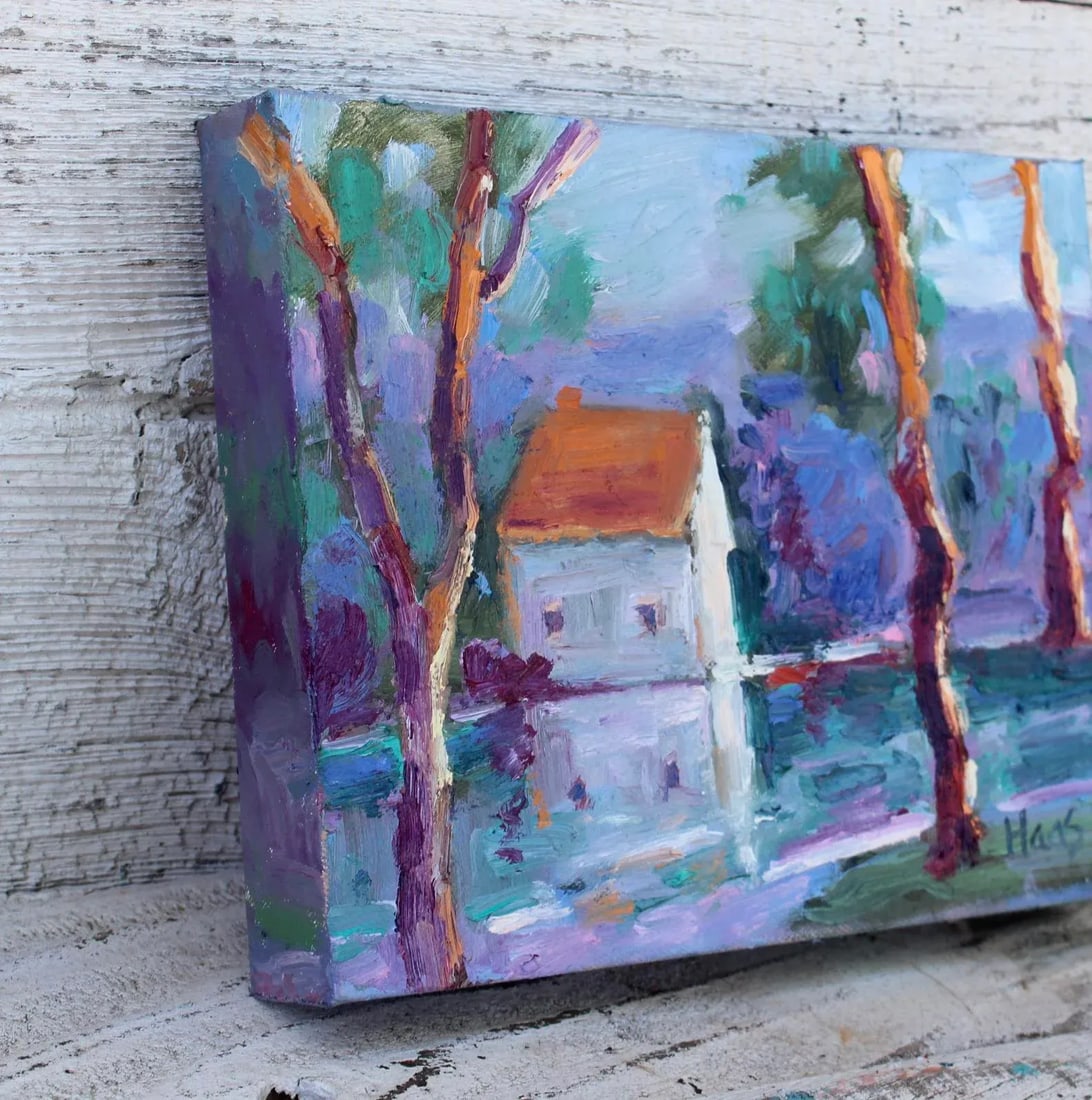 Contemporary Impressionist Morning Light at the Pond "After" Ted Goerschner - 3