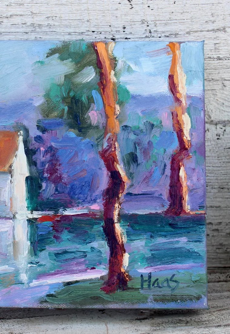 Contemporary Impressionist Morning Light at the Pond "After" Ted Goerschner - 5